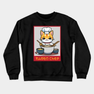 Ramen Cat Chef Crewneck Sweatshirt